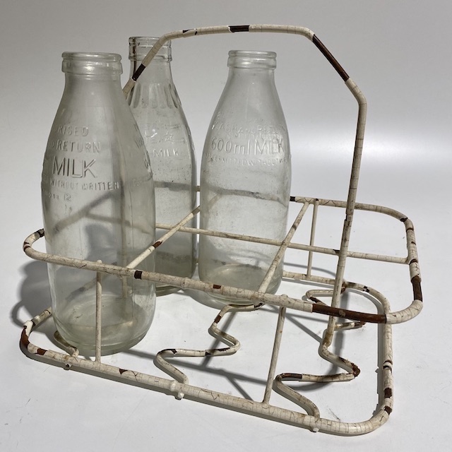 MILK BOTTLE CADDY, Six Bottle Holder